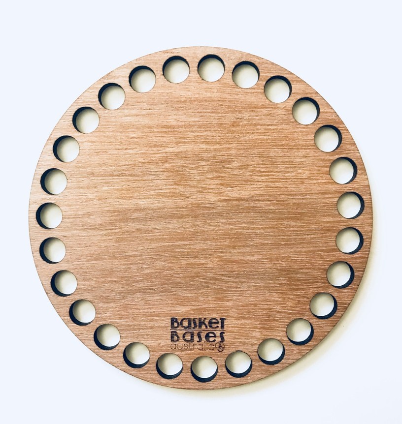 Round Wooden Crochet Basket Base 18cm Ministry of Yarn