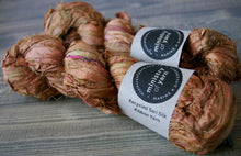 Golden honey sari silk ribbon yarn recycled