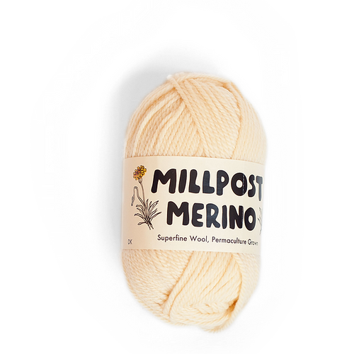 Millpost Merino Superfine Merino Ball - Cream