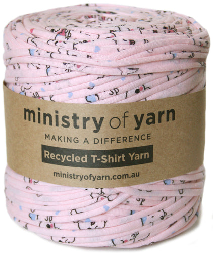light pink recycled tshirt yarn Australia Melbourne Ministry of Yarn