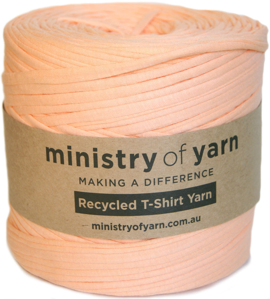 Light orange recycled tshirt yarn Australia Ministry of Yarn