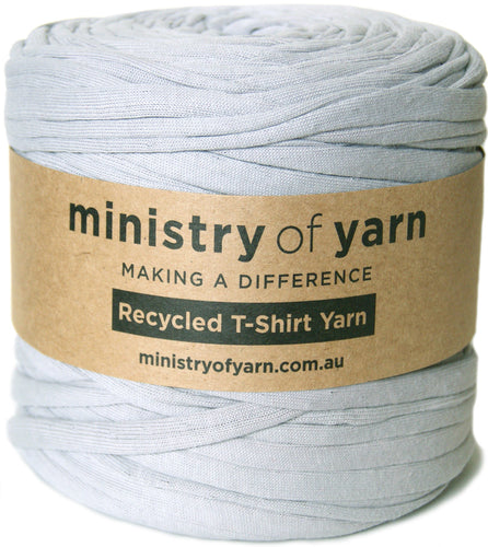 Light Grey recycled tshirt yarn Australia Ministry of Yarn