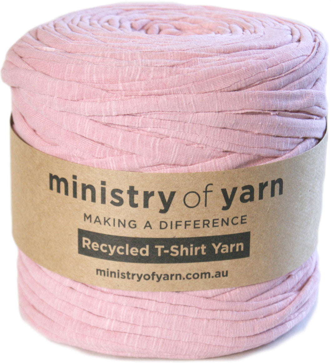 lightly textured light recycled tshirt yarn Australia Ministry of Yarn