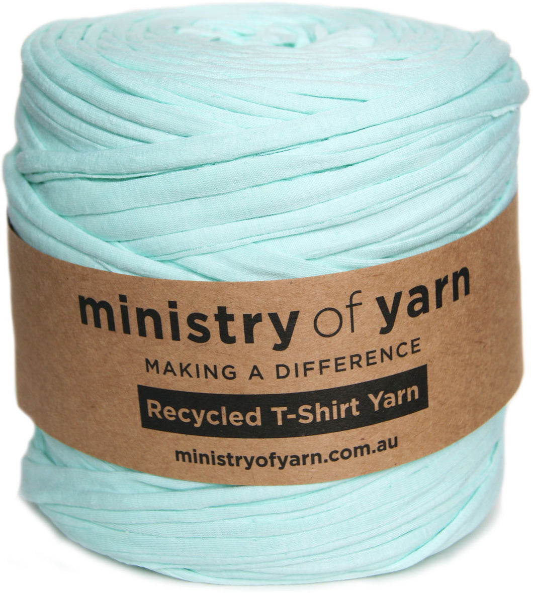 minted green recycled tshirt yarn Australia Ministry of Yarn