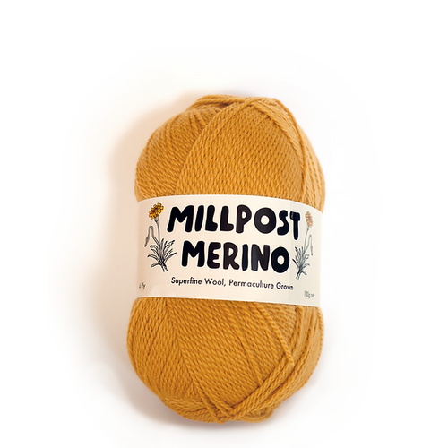 Millpost Merino Superfine Merino Ball - Mustard