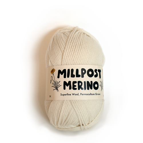 Millpost Merino Superfine Merino Ball - Natural