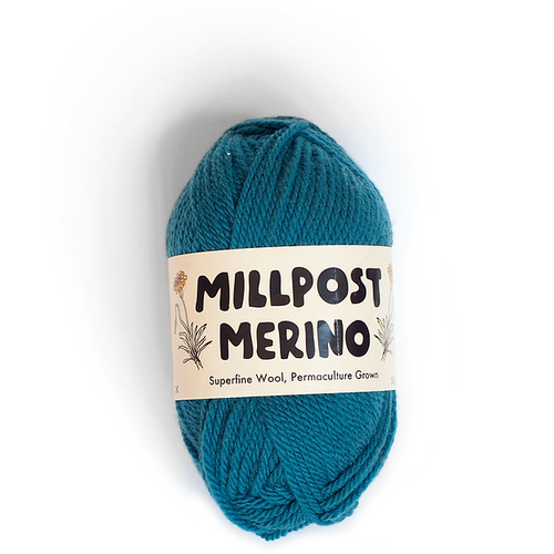 Millpost Merino Superfine Merino Ball - Sea Blue/Green