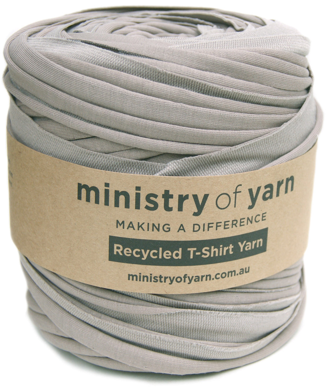 Soft brown french Terry recycled T-shirt yarn Australia Ministry of Yarn