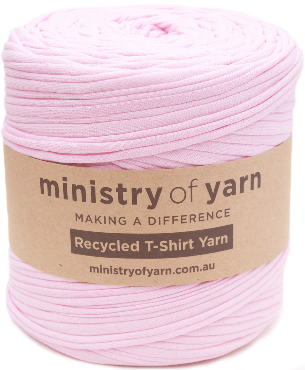 Light Pink recycled tshirt yarn Australia Ministry of Yarn