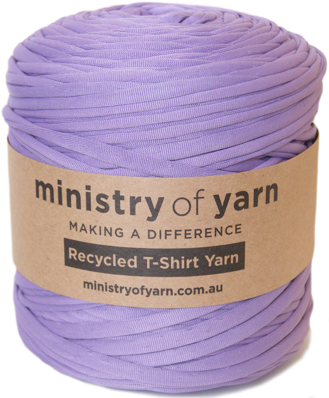 light purple recycled tshirt yarn Australia Ministry of Yarn