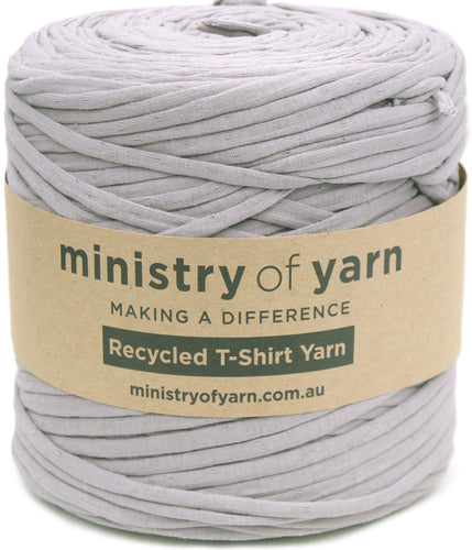 puple toned tan recycled tshirt yarn Australia Ministry of Yarn
