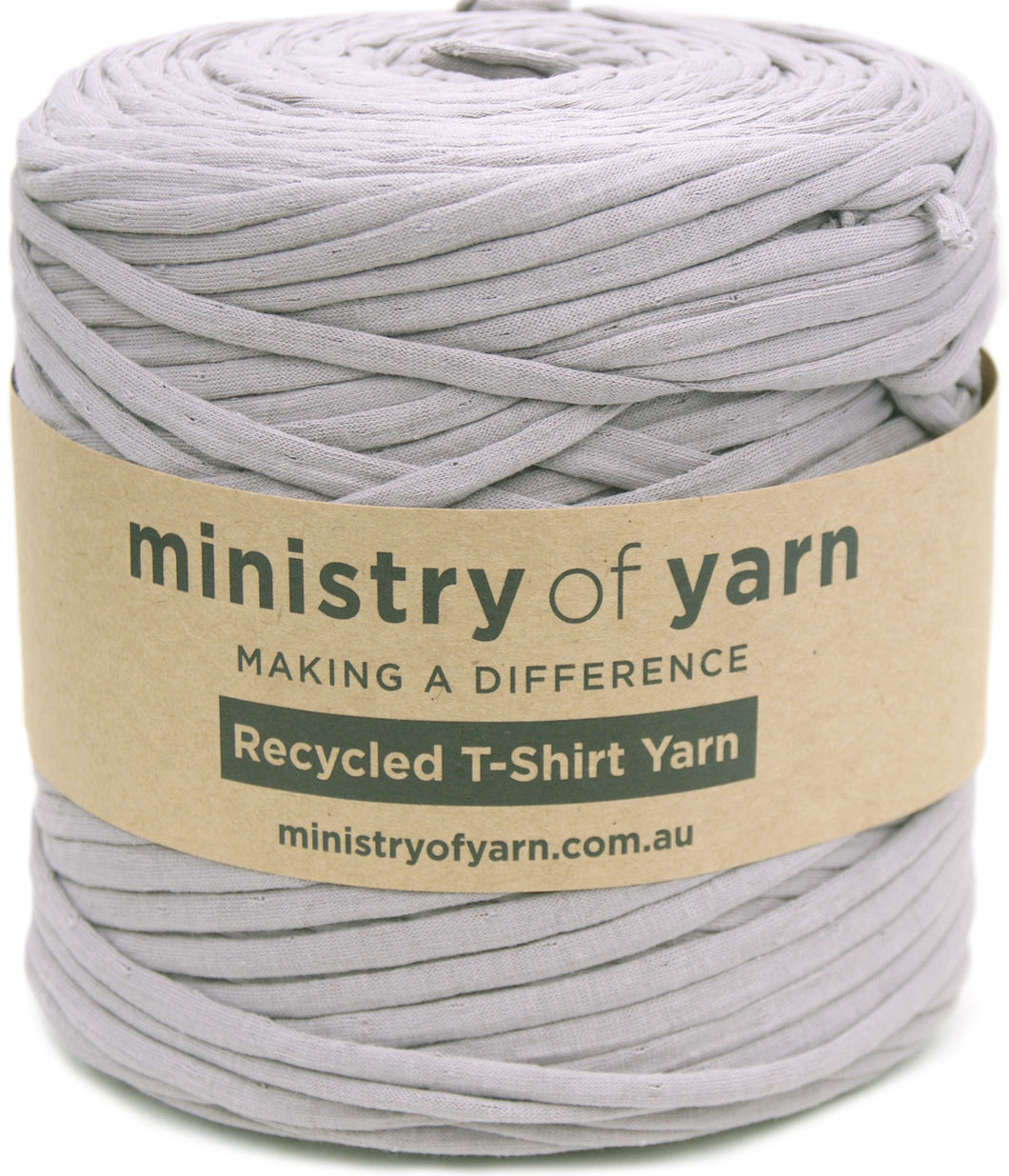 puple toned tan recycled tshirt yarn Australia Ministry of Yarn