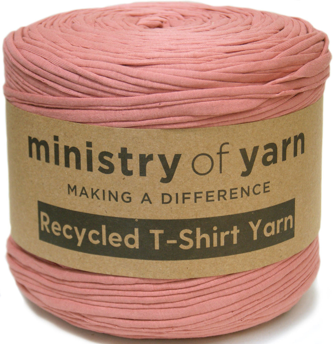 pink recycled t-shirt yarn Australia