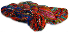 multicoloured recycled spun silk sari yarn australia