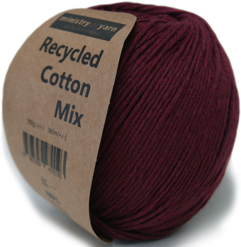 burgundy red recycled cotton mix amigurumi yarn Australia