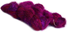 Purple recycled spun silk sari yarn Australia