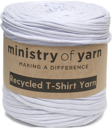 very light purple recycled tshirt yarn Australia