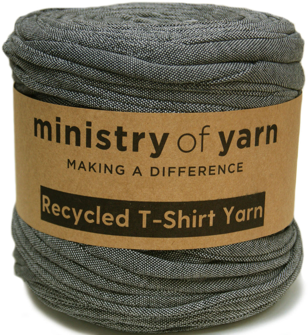 printed woven grey recycled t-shirt yarn Australia
