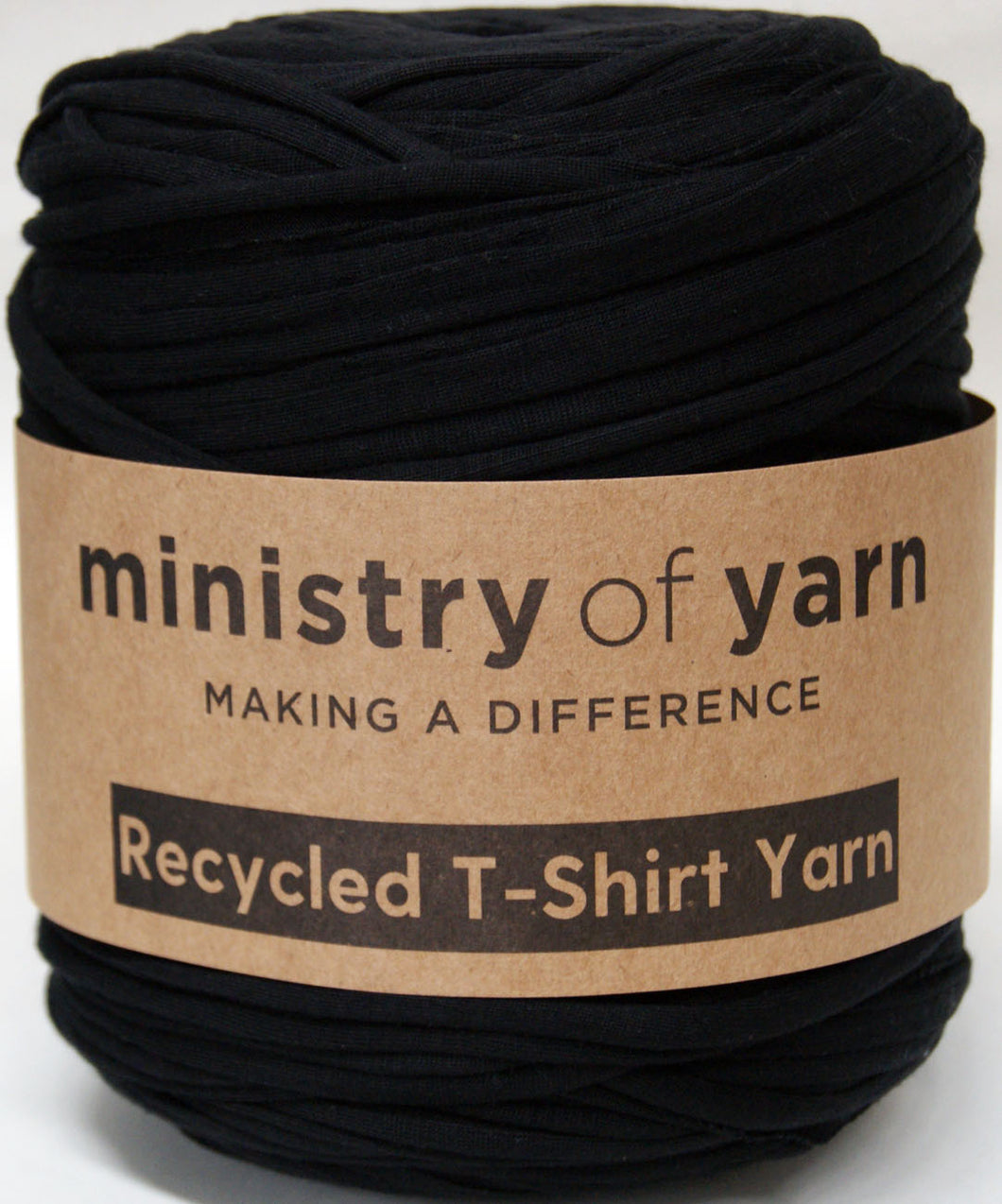 soft black recycled tshirt yarn Australia