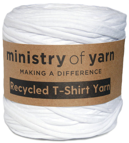 bright white recycled t-shirt yarn Australia