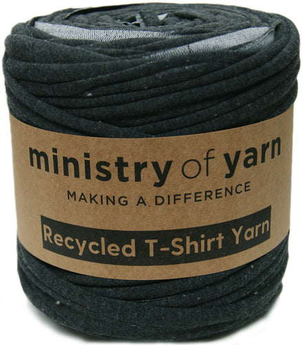 dark grey recycled marl tshirt yarn